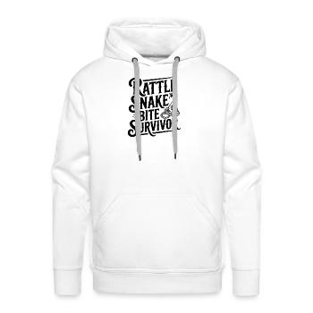 Rattle Snake Bite Survivor - Men's Premium Hoodie - white - Front - Liam (192cm)