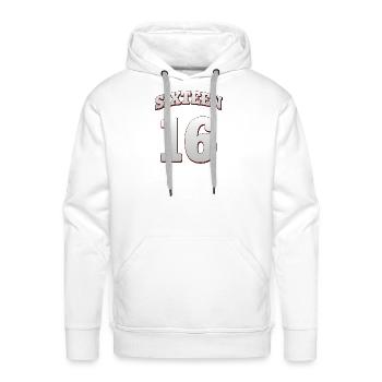 Sweet Sixteen – 16th Birthday Designs & Posters - Men's Premium Hoodie - white - Front - Liam (192cm)