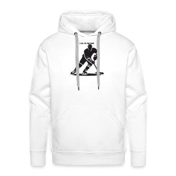 ​I Live For This Game - Ice Hockey Player - Men's Premium Hoodie - white - Front - Liam (192cm)
