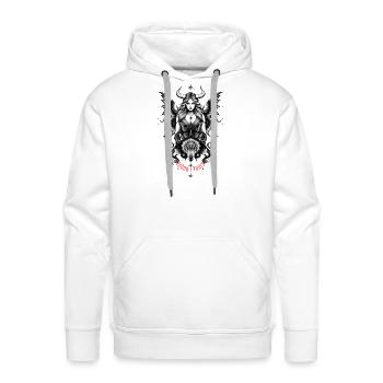 Horned Winged Goddess Wolf - Men's Premium Hoodie - white - Front - Liam (192cm)