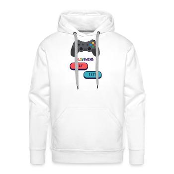 LoveWins Arcade Play Exit - Men's Premium Hoodie - white - Front - Liam (192cm)