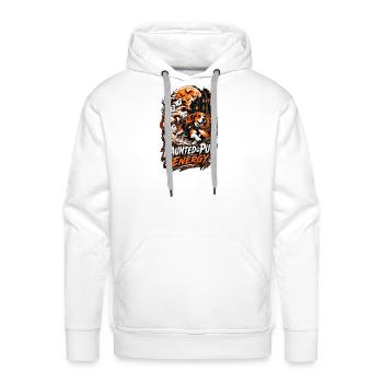 Haunted Pup Energy Beagle Halloween Shirt - Men's Premium Hoodie - white - Front - Liam (192cm)