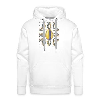 Golden Elegance Abstract Luxury Design - Men's Premium Hoodie - white - Front - Liam (192cm)