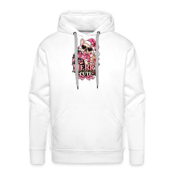 Merry And Cute French Bulldog Christmas Shirt - Men's Premium Hoodie - white - Front - Liam (192cm)