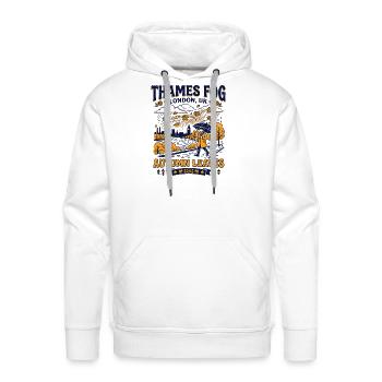 Thames Fog London UK Autumn Leaves - Men's Premium Hoodie - white - Front - Liam (192cm)