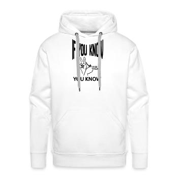 Peace Sign Hand Silhouette - Men's Premium Hoodie - white - Front - Liam (192cm)