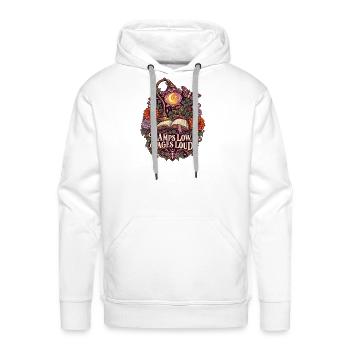 Lamps Low, Pages Loud – Gothic Book Lover - Men's Premium Hoodie - white - Front - Liam (192cm)