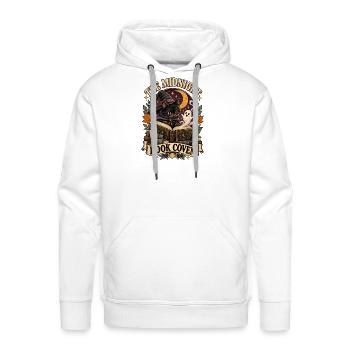 Midnight Book Coven – Witchy Black Cat Reader - Men's Premium Hoodie - white - Front - Liam (192cm)