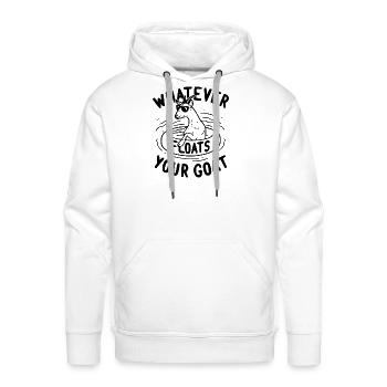 Funny Goat - Men's Premium Hoodie - white - Front - Liam (192cm)