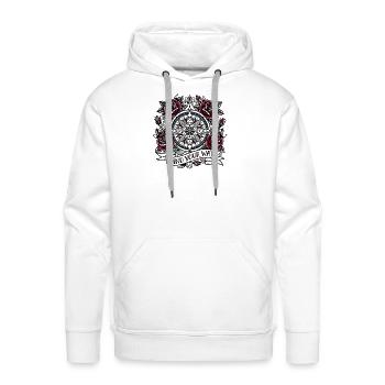 Find Your Way Vintage Compass Rose Tattoo Art - Men's Premium Hoodie - white - Front - Liam (192cm)