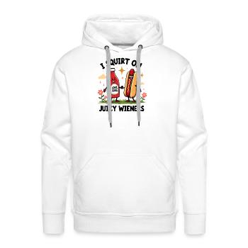 Juicy Wieners Cookout Humor - Men's Premium Hoodie - white - Front - Liam (192cm)