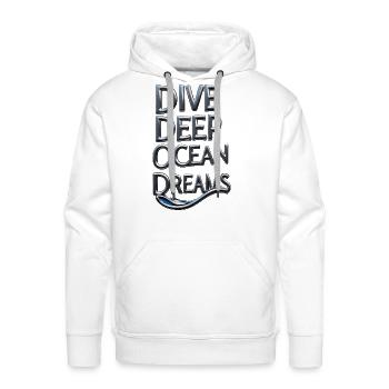 Plumb Depth Ocean Dream - Men's Premium Hoodie - white - Front - Liam (192cm)
