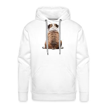 Bulldog - Men's Premium Hoodie - white - Front - Liam (192cm)