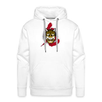 Oni Kanji - Men's Premium Hoodie - white - Front - Liam (192cm)