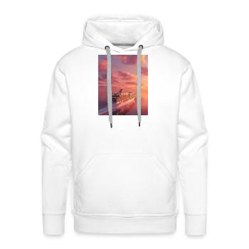 Sunset Cruise Lux Ship - Men's Premium Hoodie - white - Front - Liam (192cm)