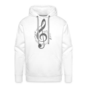 Classic Musical Sketch - Men's Premium Hoodie - white - Front - Liam (192cm)