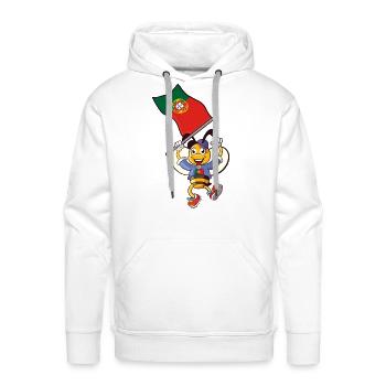 Portugal Bee - Men's Premium Hoodie - white - Front - Liam (192cm)