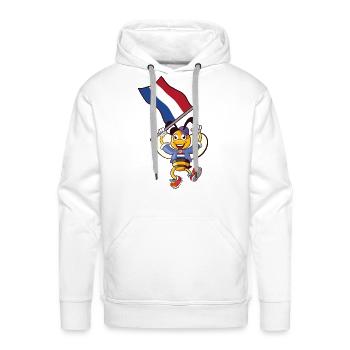 Netherlands Bee - Men's Premium Hoodie - white - Front - Liam (192cm)