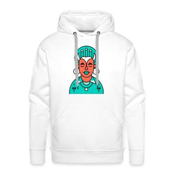 Emotional Hierogly - Men's Premium Hoodie - white - Front - Liam (192cm)