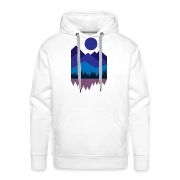 Moon travel adventure camping hiking gift - Men's Premium Hoodie - white - Front - Liam (192cm)