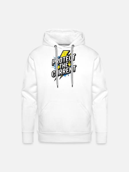 Protect the Current - Men's Premium Hoodie - white