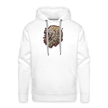 Golden Roaring Lion with Sparkling Mane - Men's Premium Hoodie - white - Front - Liam (192cm)