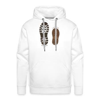Grandpa Grandkid Footprint Duo - Men's Premium Hoodie - white - Front - Liam (192cm)