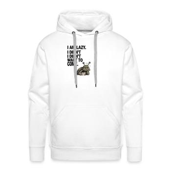 Not Today Lazy Turtle Meme - Men's Premium Hoodie - white - Front - Liam (192cm)