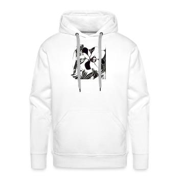 Abstract Art New Age In Black And White - Men's Premium Hoodie - white - Front - Liam (192cm)