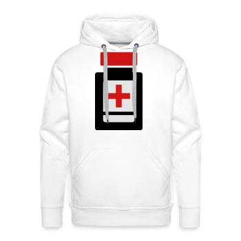 Pill bottle - Men's Premium Hoodie - white - Front - Liam (192cm)