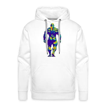 Heat Map - Men's Premium Hoodie - white - Front - Liam (192cm)
