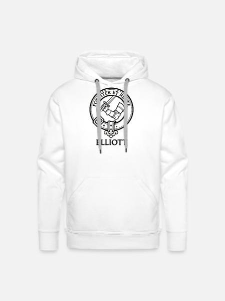 Knight Dagger Crest - Men's Premium Hoodie - white