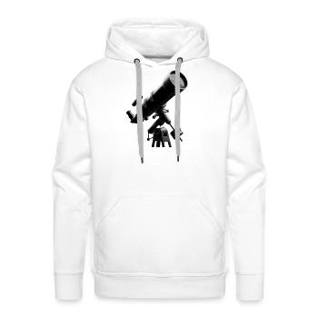 Skywatch Telescope Art - Men's Premium Hoodie - white - Front - Liam (192cm)