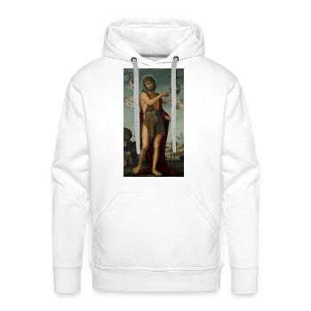John The Baptist In The Wilderness - Men's Premium Hoodie - white - Front - Liam (192cm)