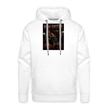 Run Faster - Horror Monster Race Funny Running - Men's Premium Hoodie - white - Front - Liam (192cm)