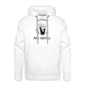 Sip Happens Pour Another Tee - Men's Premium Hoodie - white - Front - Liam (192cm)