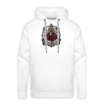 Sacred Bleed Dagger Rose Tattoo - Men's Premium Hoodie - white - Front - Liam (192cm)