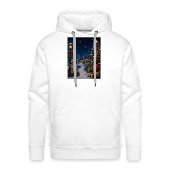 Snowlit Christmas Village - Men's Premium Hoodie - white - Front - Liam (192cm)