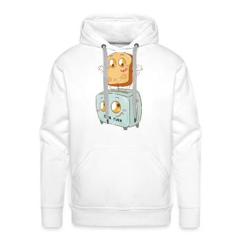 Your Turn Toast - Men's Premium Hoodie - white - Front - Liam (192cm)