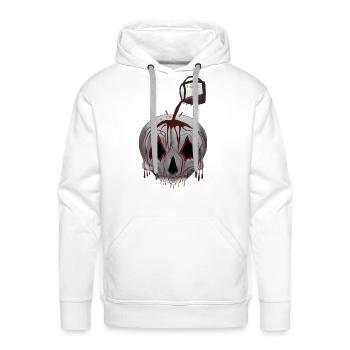 skull with coffee - Men's Premium Hoodie - white - Front - Liam (192cm)