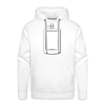 Urinal - Men's Premium Hoodie - white - Front - Liam (192cm)
