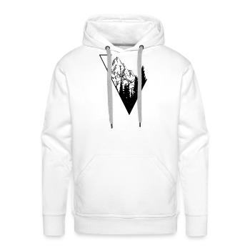 Please provide the design image or its key details - Men's Premium Hoodie - white - Front - Liam (192cm)