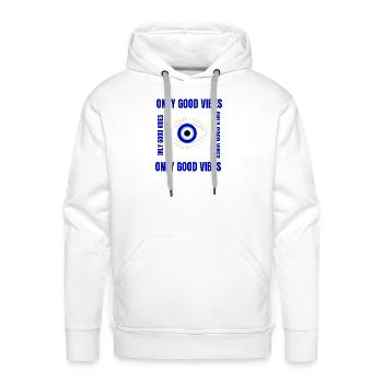 beautiful blue eyes - Men's Premium Hoodie - white - Front - Liam (192cm)
