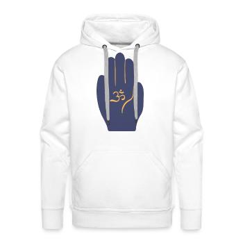 Om for men shirt - Men's Premium Hoodie - white - Front - Liam (192cm)