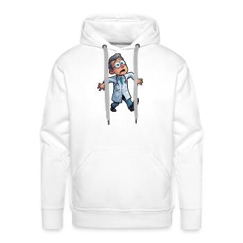 Anxious Doctor Cartoon - Men's Premium Hoodie - white - Front - Liam (192cm)