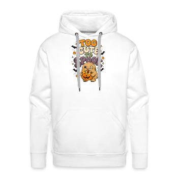 Too Cute To Spook Cute Halloween Monster Retro - Men's Premium Hoodie - white - Front - Liam (192cm)