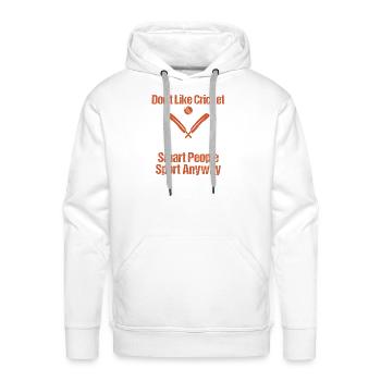 Cricket Attitude: Smart People Sport - Men's Premium Hoodie - white - Front - Liam (192cm)