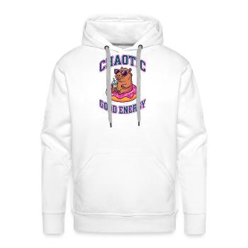 Chaotic Good Energy Capybara Donut Boba Summer - Men's Premium Hoodie - white - Front - Liam (192cm)