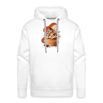 Coffee cupcake design for sweet, indulgent moments - Men's Premium Hoodie - white - Front - Liam (192cm)