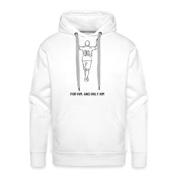For him and only him - Men's Premium Hoodie - white - Front - Liam (192cm)